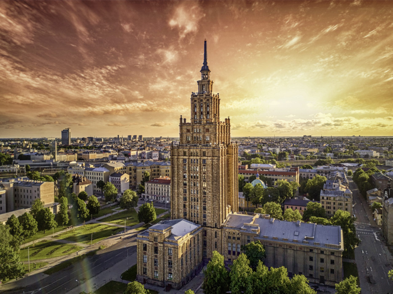 Latvia over the Rooftops of Riga