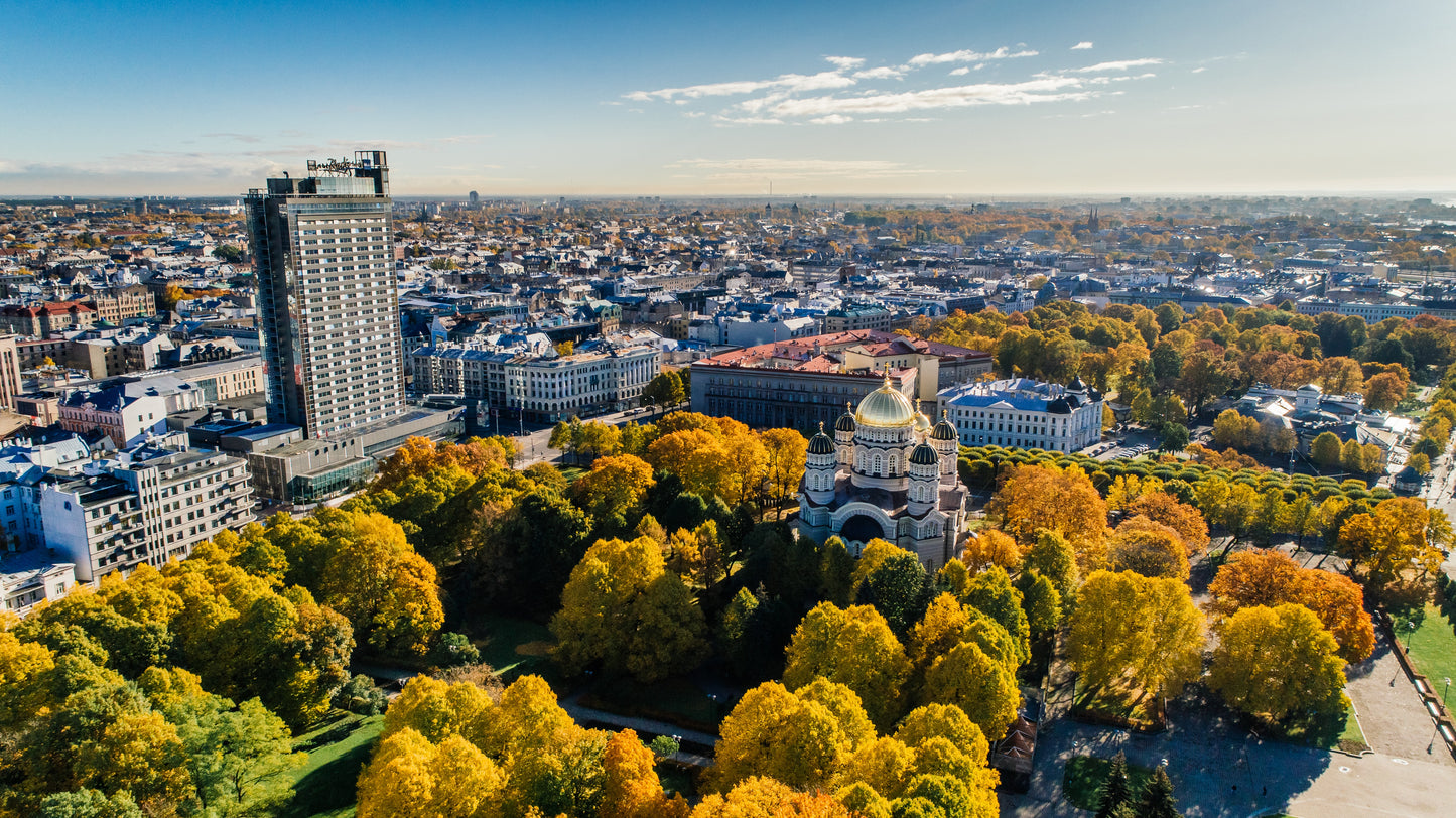 Latvia over the Rooftops of Riga